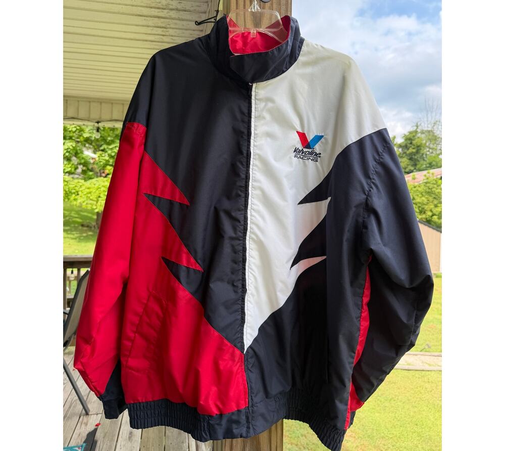 Vintage 90s Speed Zone Valvoline Racing Shark Tooth Windbreaker Jacket 2XL RARE